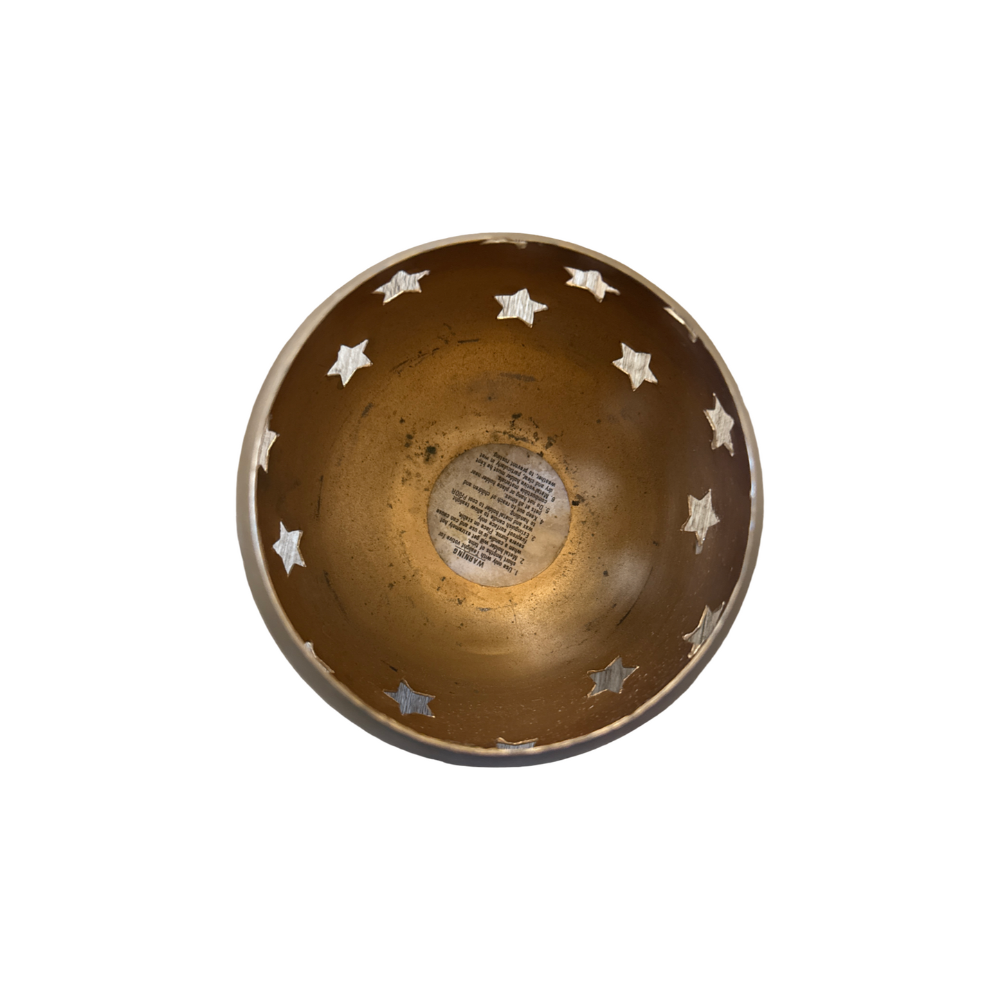 Vintage Brass Celestial Star Candle Holder