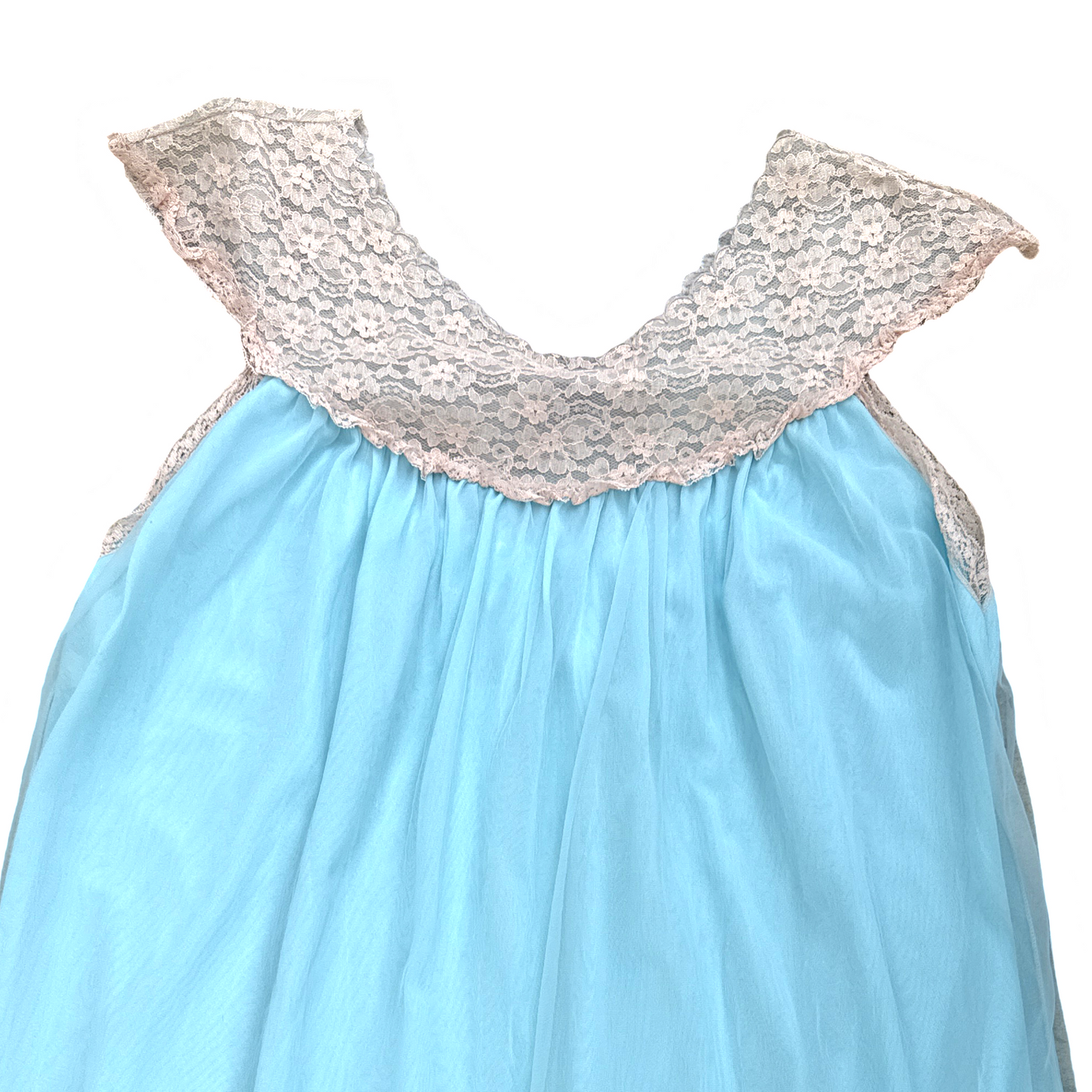 Vintage 60s Floral Lace Mini Slip Dress