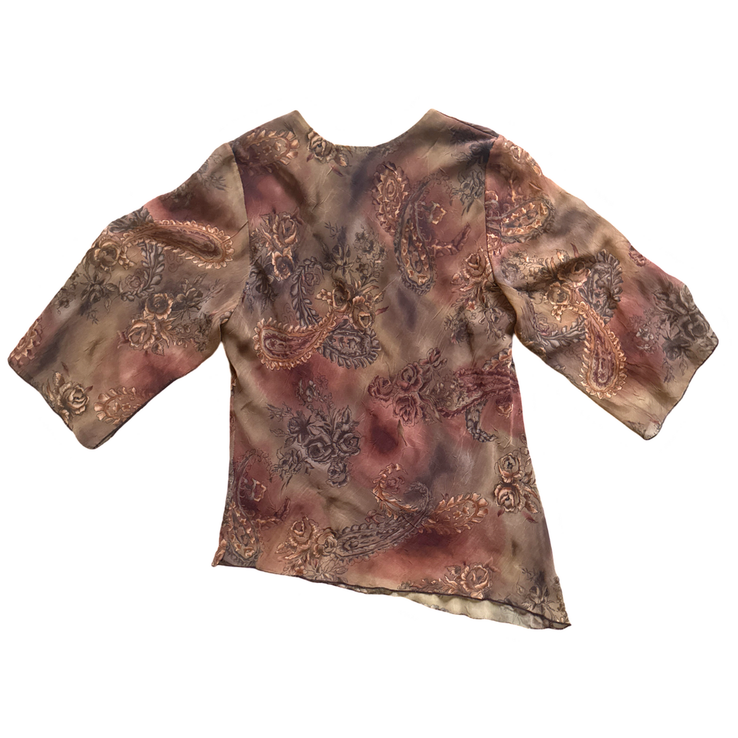 Vintage Paisley Rose Print Two Piece Set