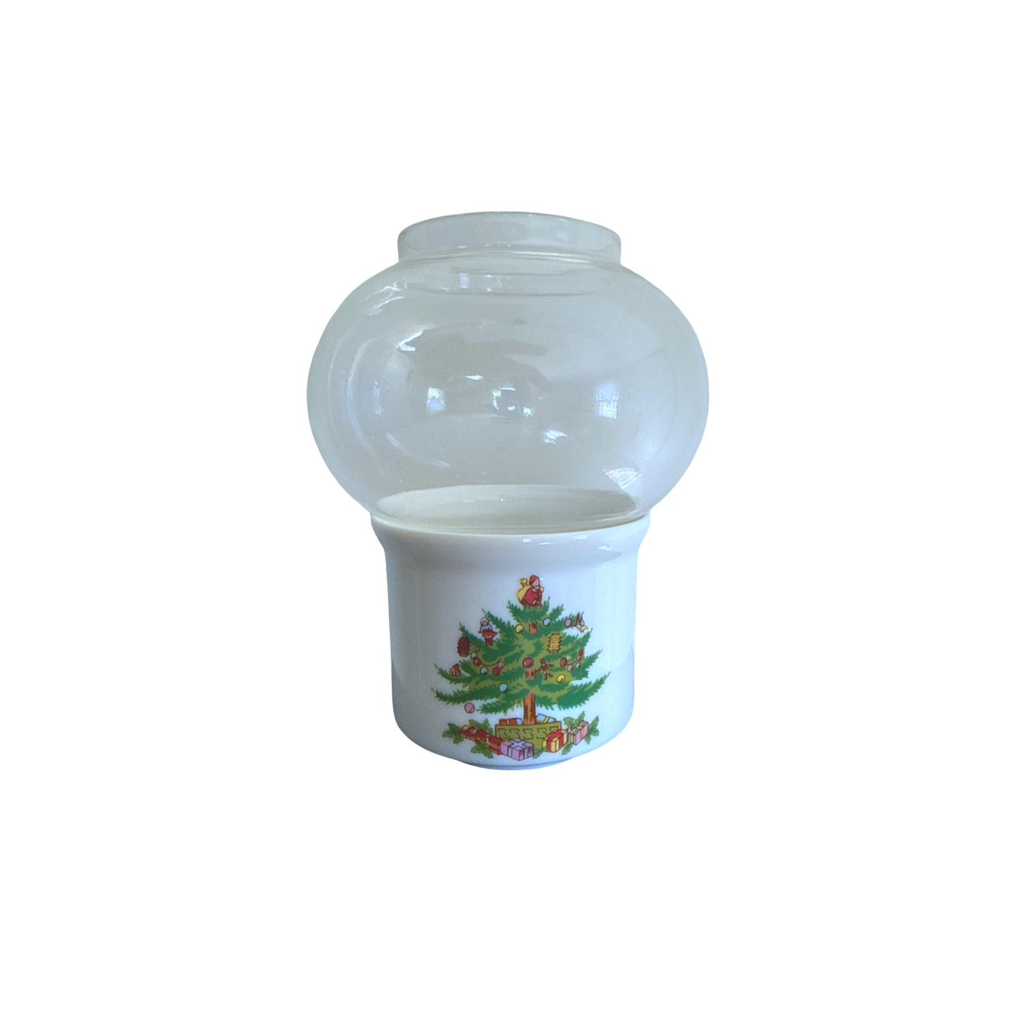 Vintage Christmas Hurricane Candle Holder