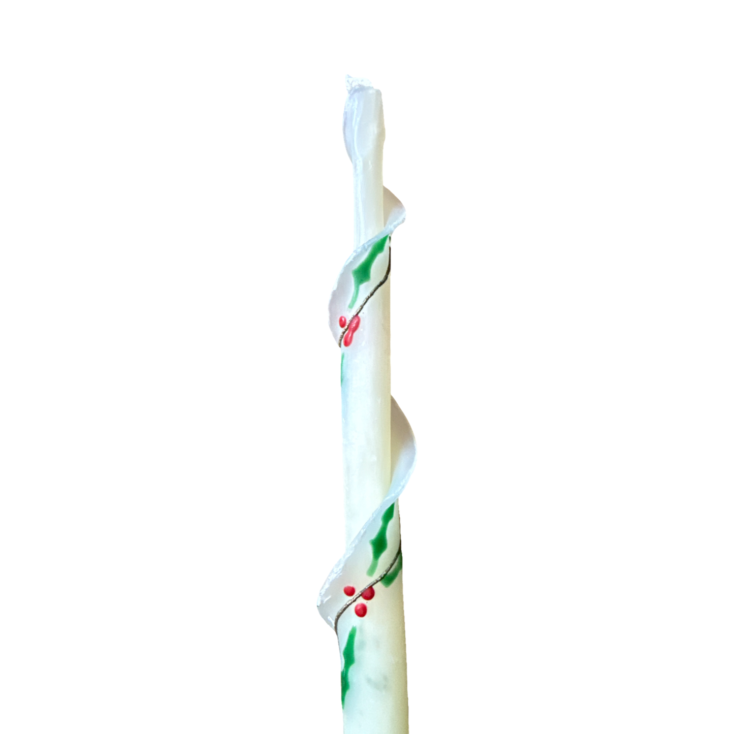 Vintage Christmas Holly Candle Sticks