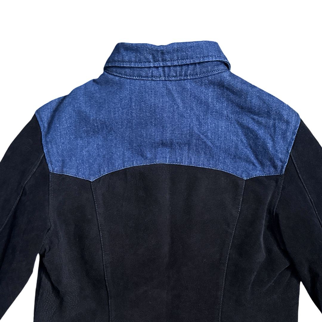 Vintage 90s Denim Suede Jacket