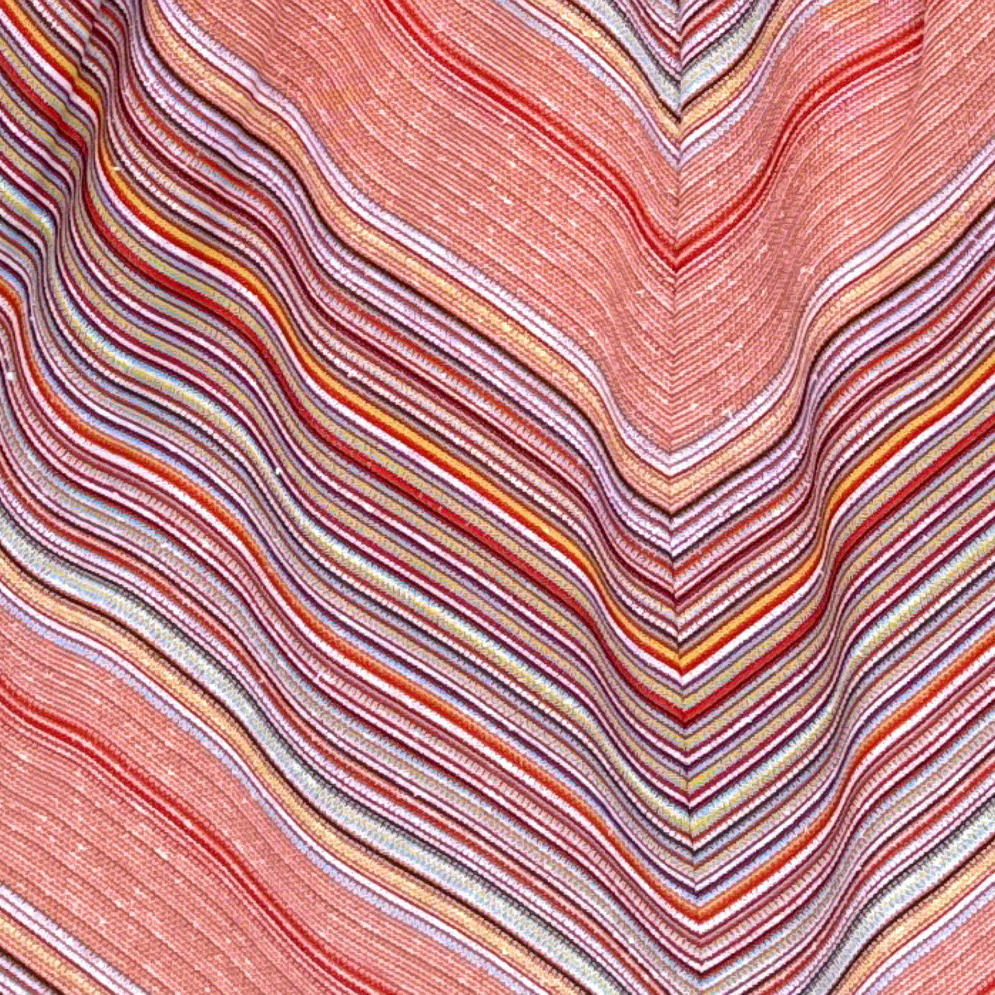 Vintage 70s Rainbow Belted Midi Dress