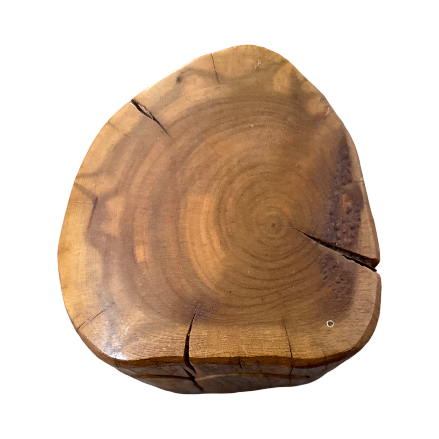 Vintage 70s Wooden Heart Trinket Box