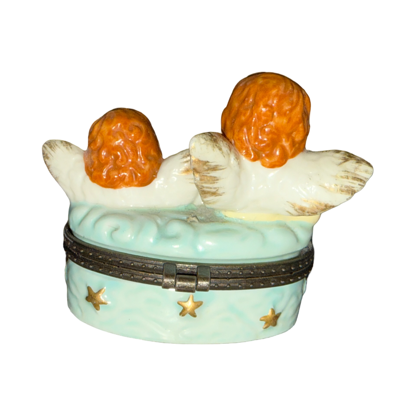 Vintage Celestial Cherub Trinket Box