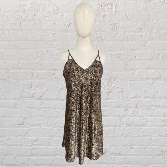 Vintage Y2K Cheetah Printed Slip Dress