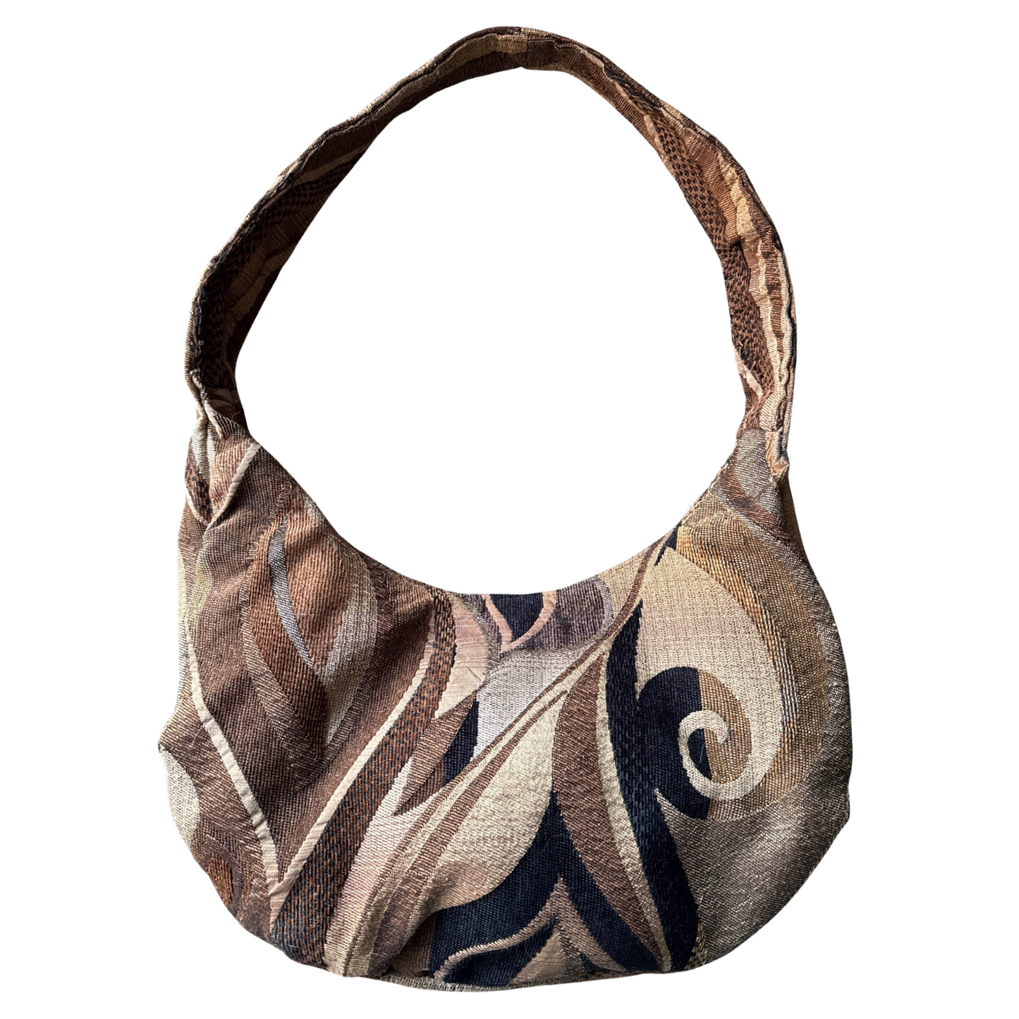 Abstract Swirl Printed Shoulder Bag