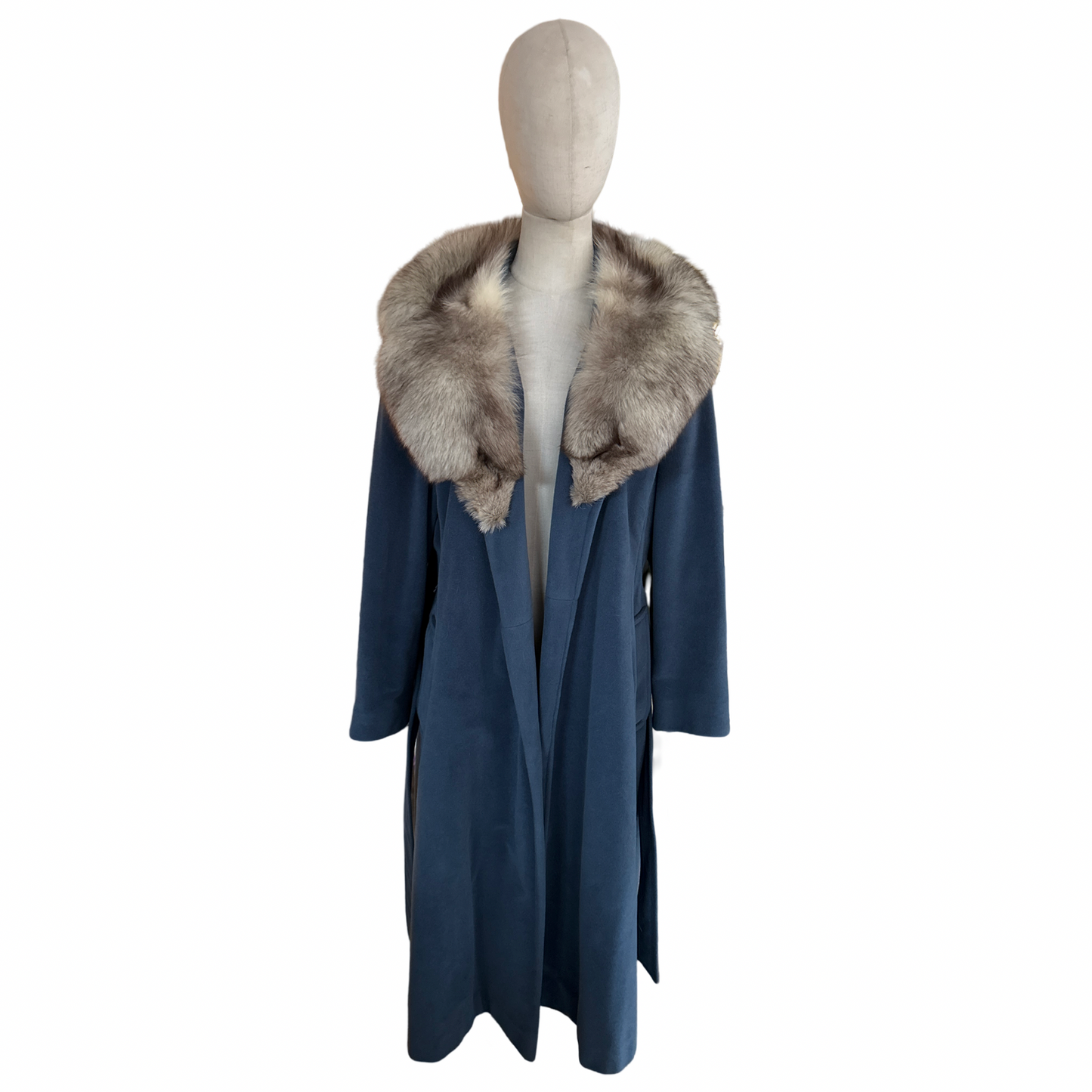 Vintage 60s Cashmere Fur Maxi Coat