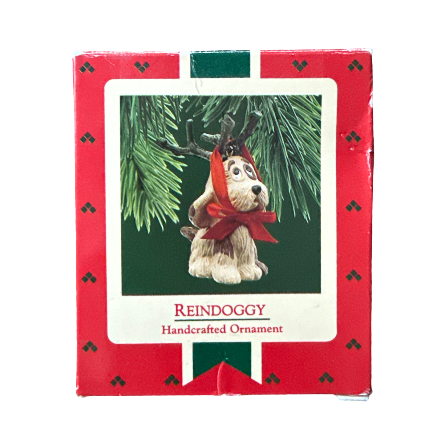 Vintage Reindoggy Christmas Ornament