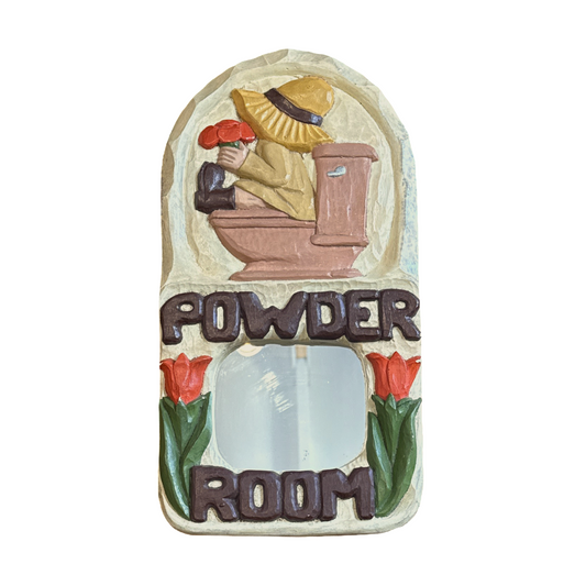 Vintage 60s 70s Kitschy Powder Room Mirror