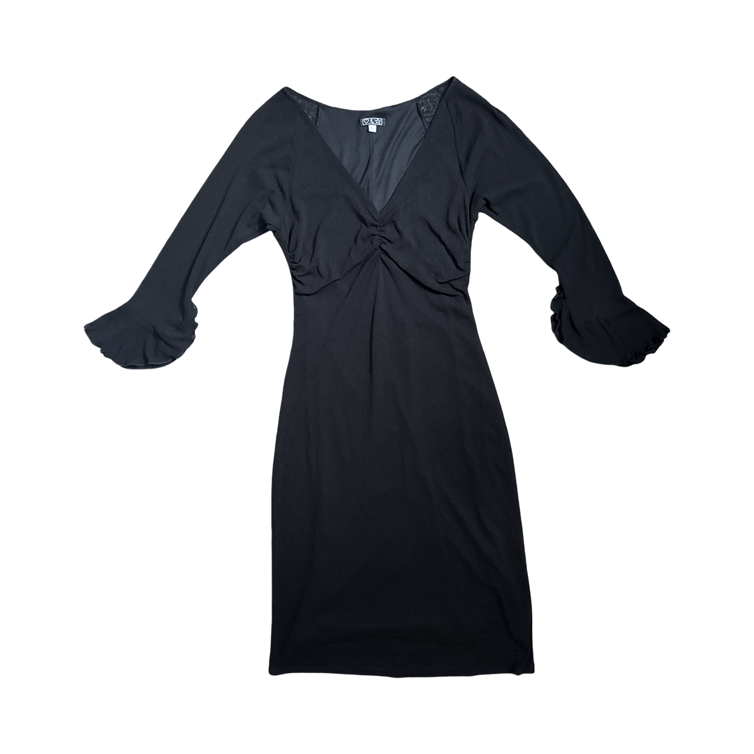 Vintage 90s Flare Sleeve Mini Dress