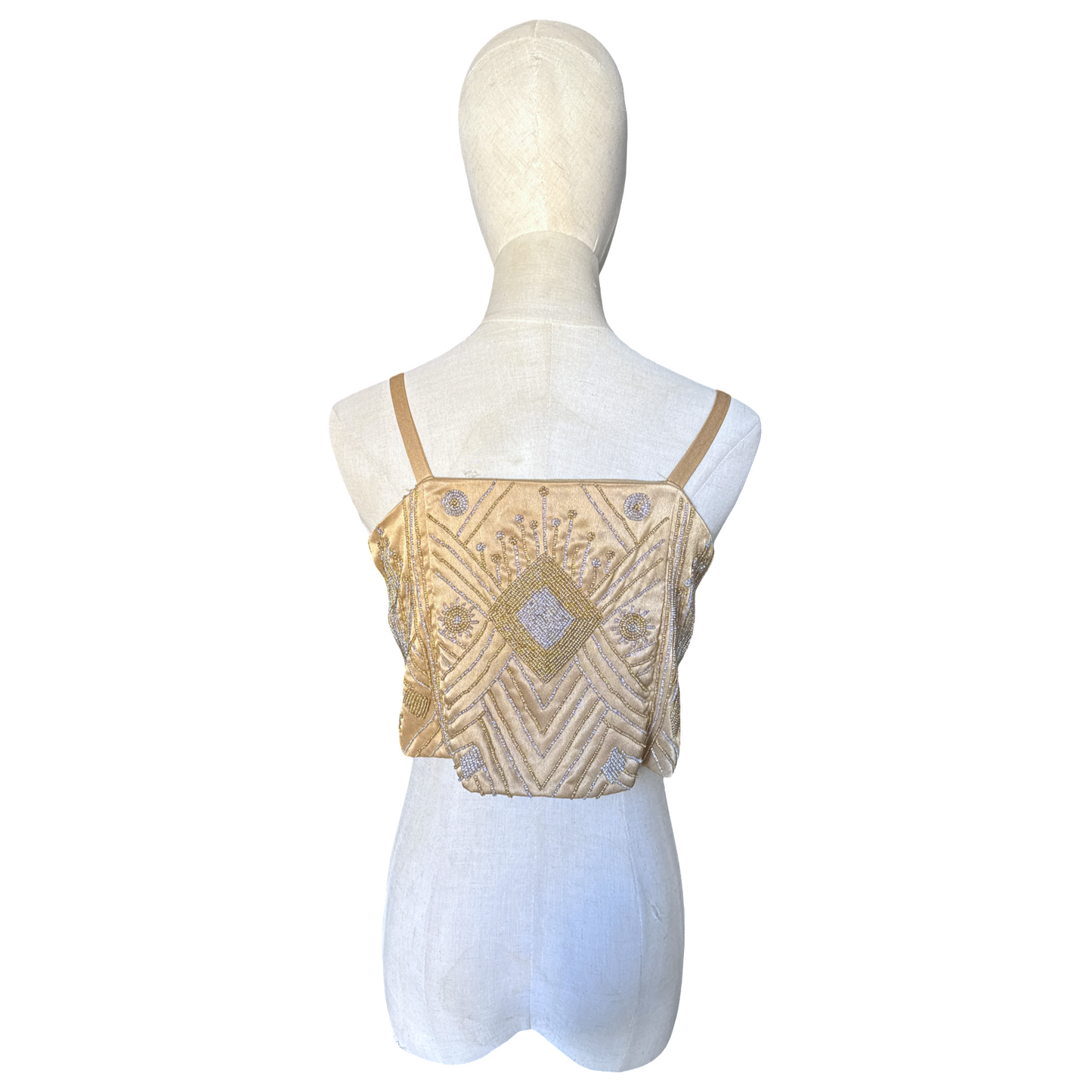 Vintage Celestial Beaded Cropped Cami