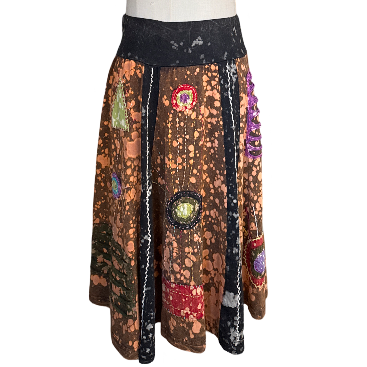 Boho Embroidered Skirt