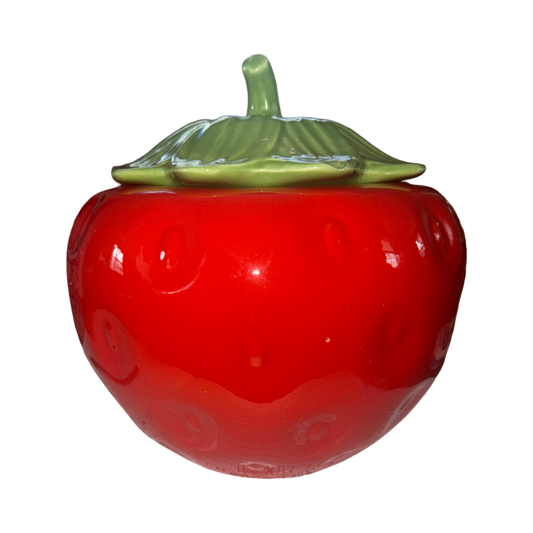 Vintage Ceramic Strawberry Canister