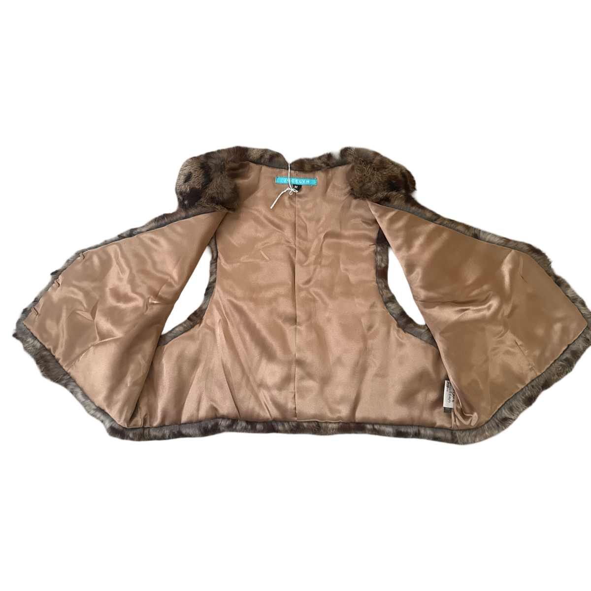 Leopard Print Rabbit Fur Cropped Vest