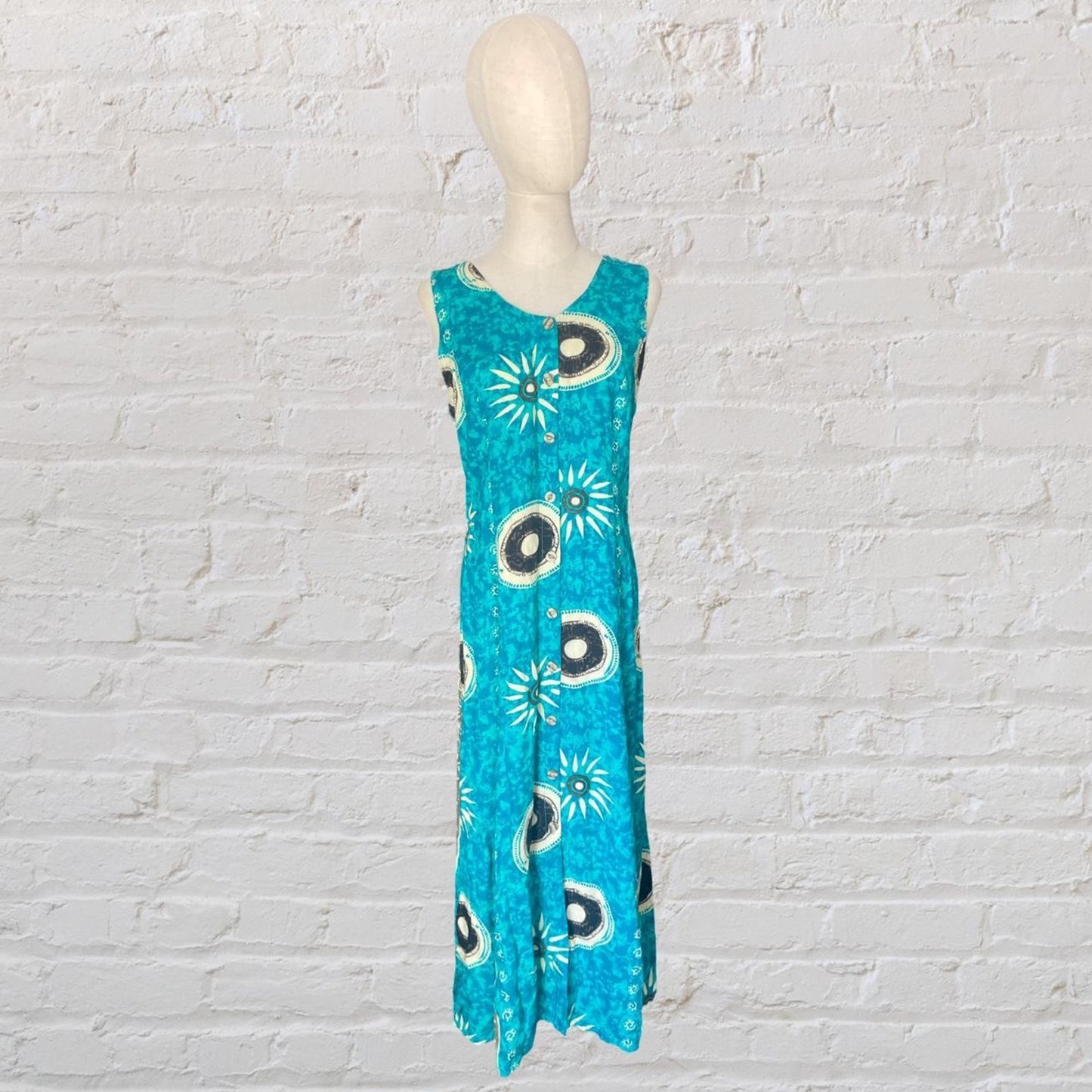 Vintage 90s Printed Maxi Dress