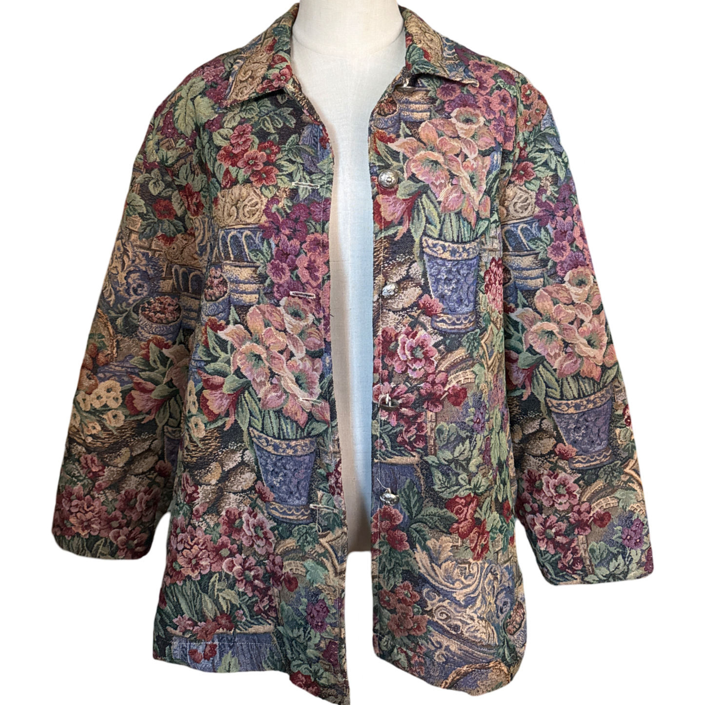 Vintage Tapestry Button Up Jacket