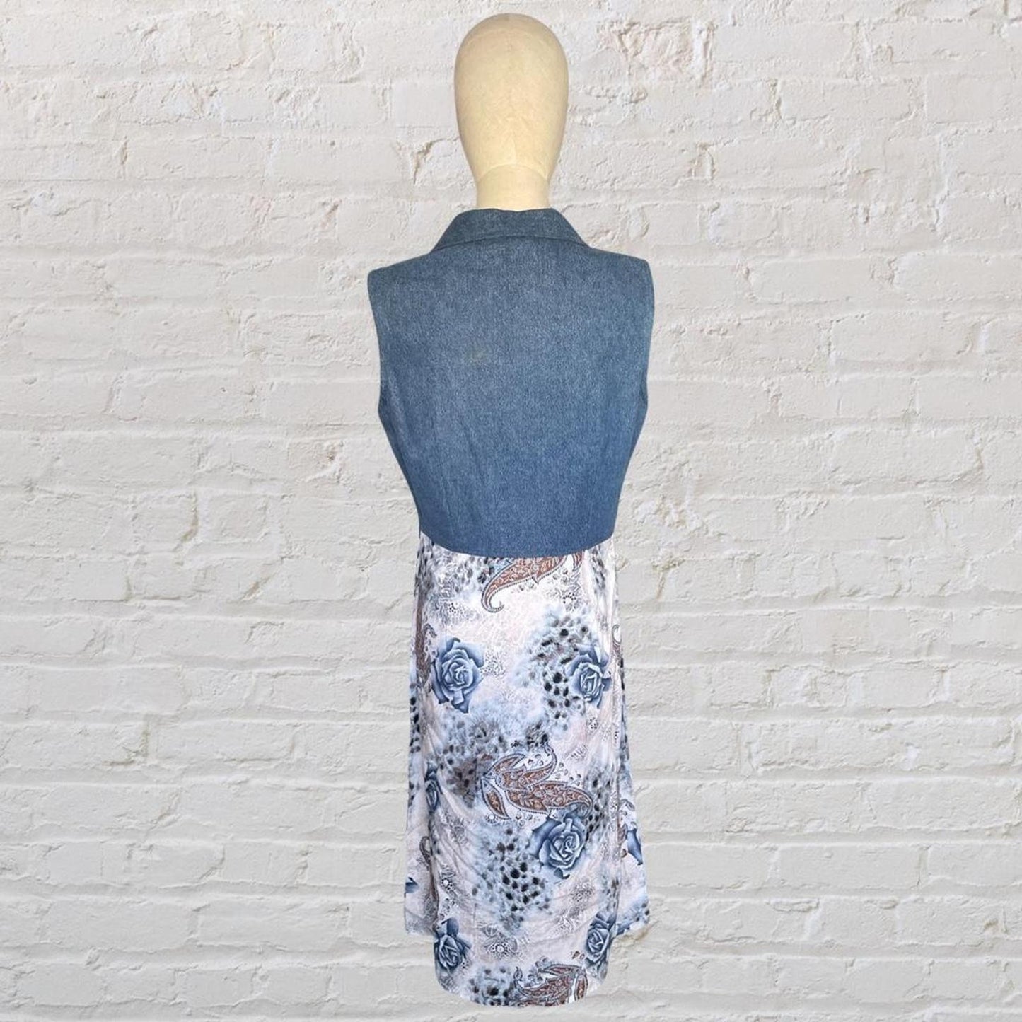 Vintage 90's Printed Denim Dress