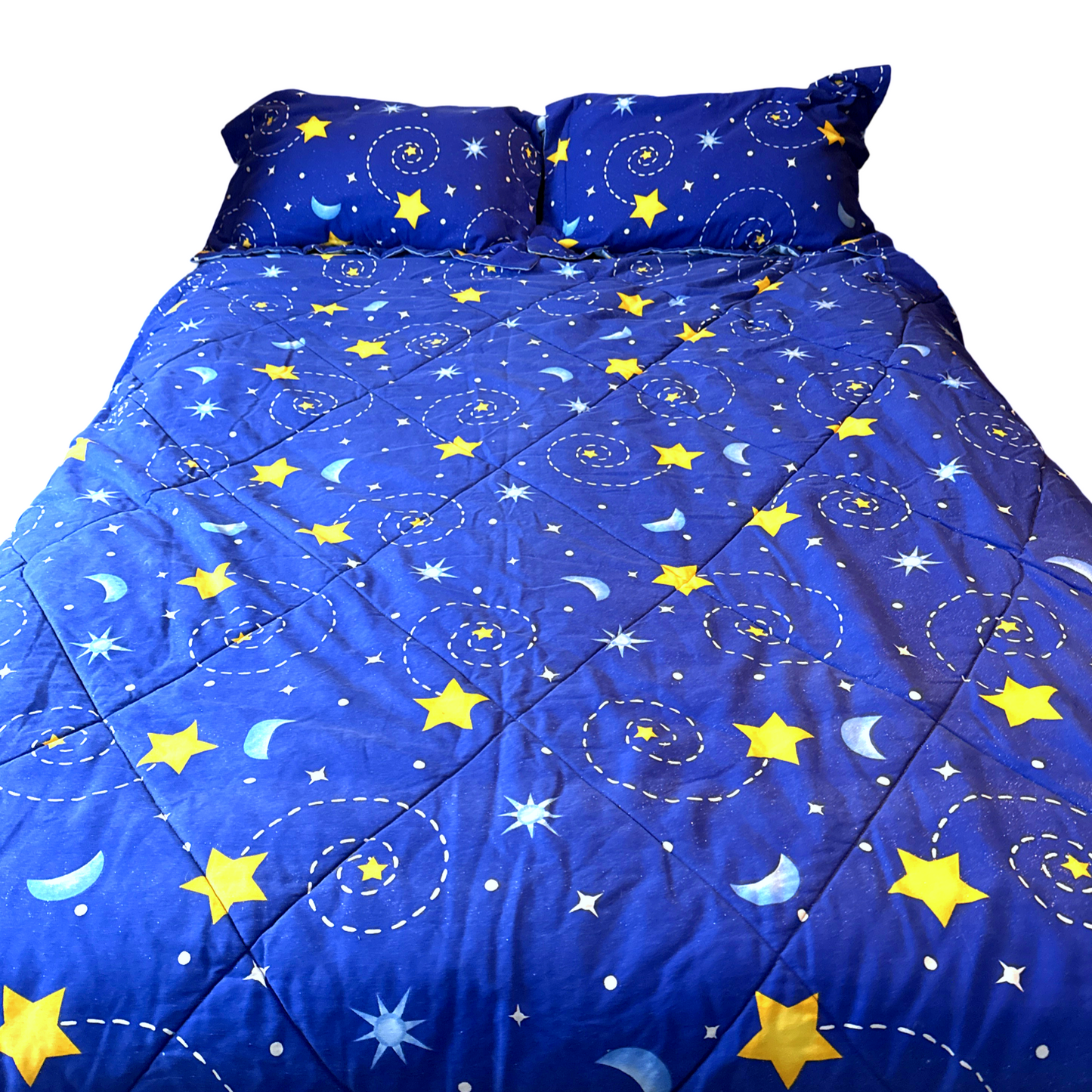 Vintage Celestial Moon Star Comforter and Pillow Shams