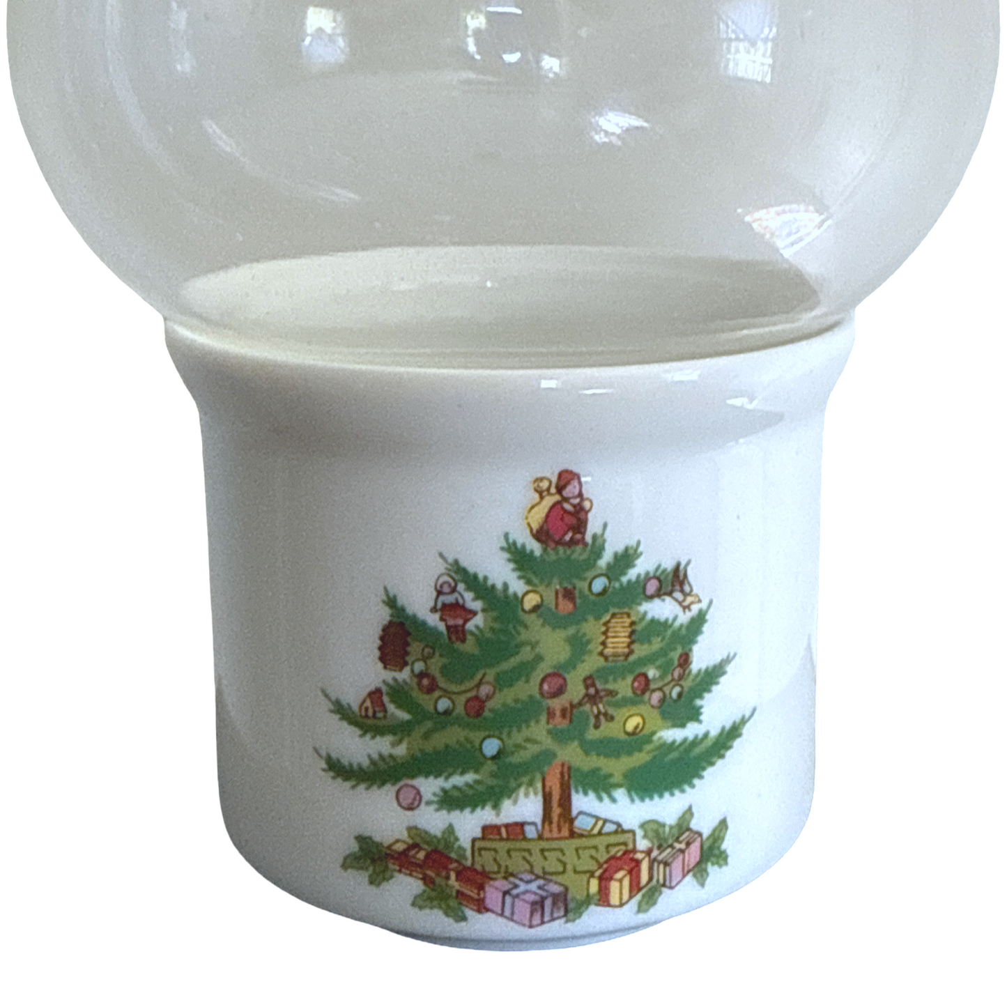 Vintage Christmas Hurricane Candle Holder