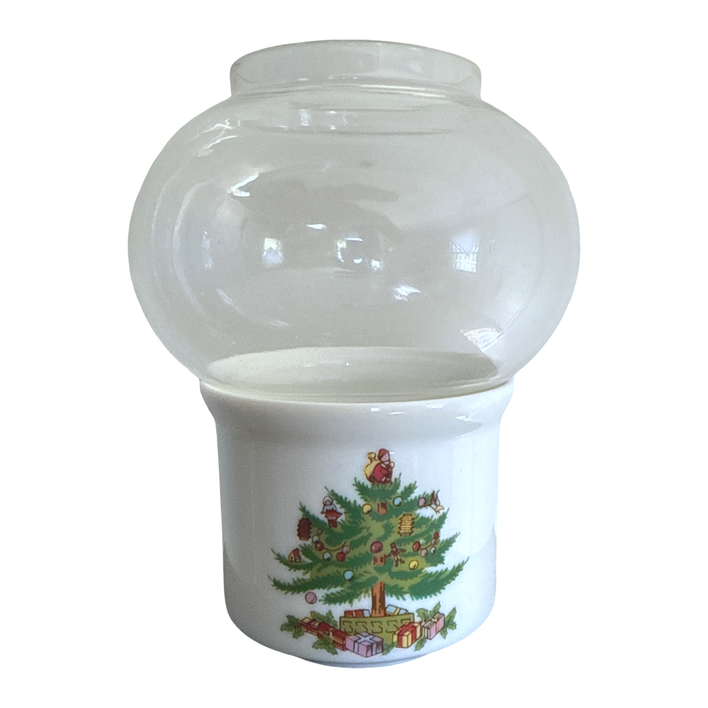 Vintage Christmas Hurricane Candle Holder