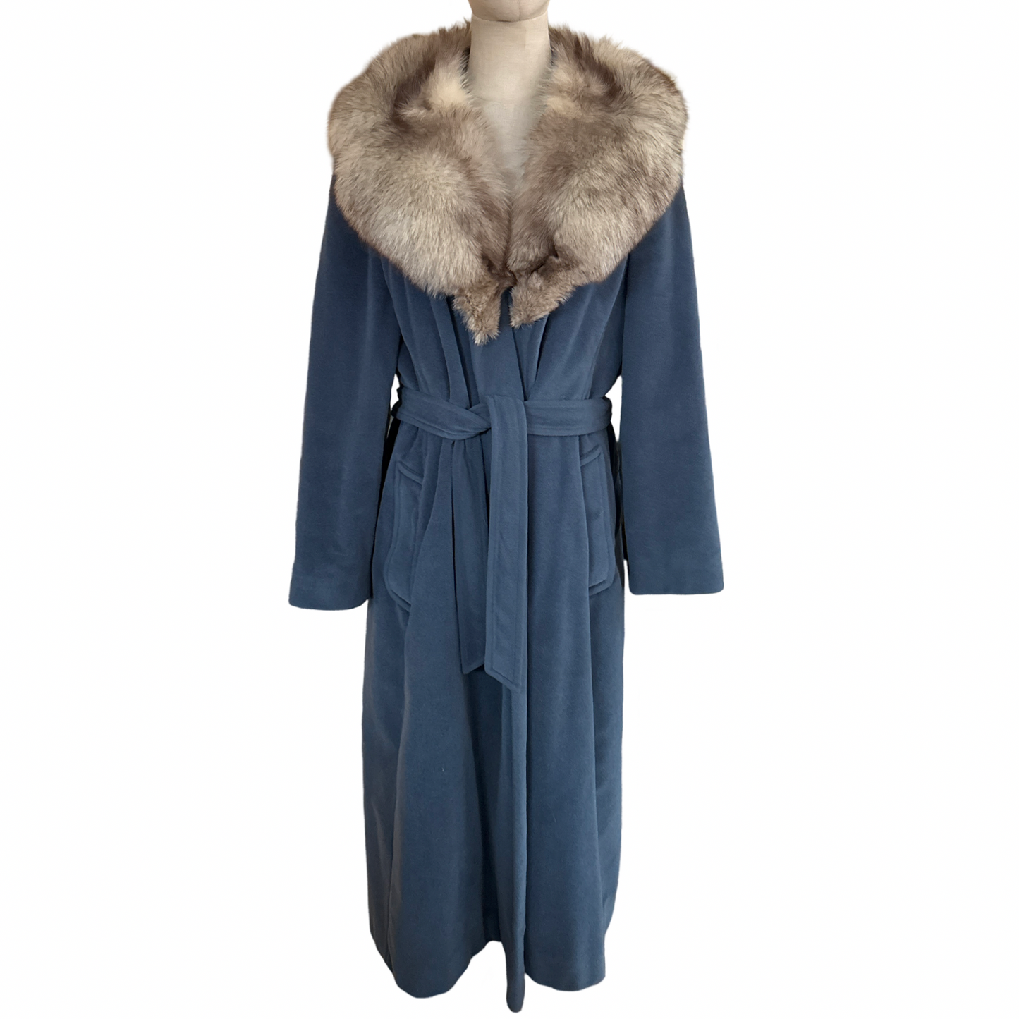 Vintage 60s Cashmere Fur Maxi Coat