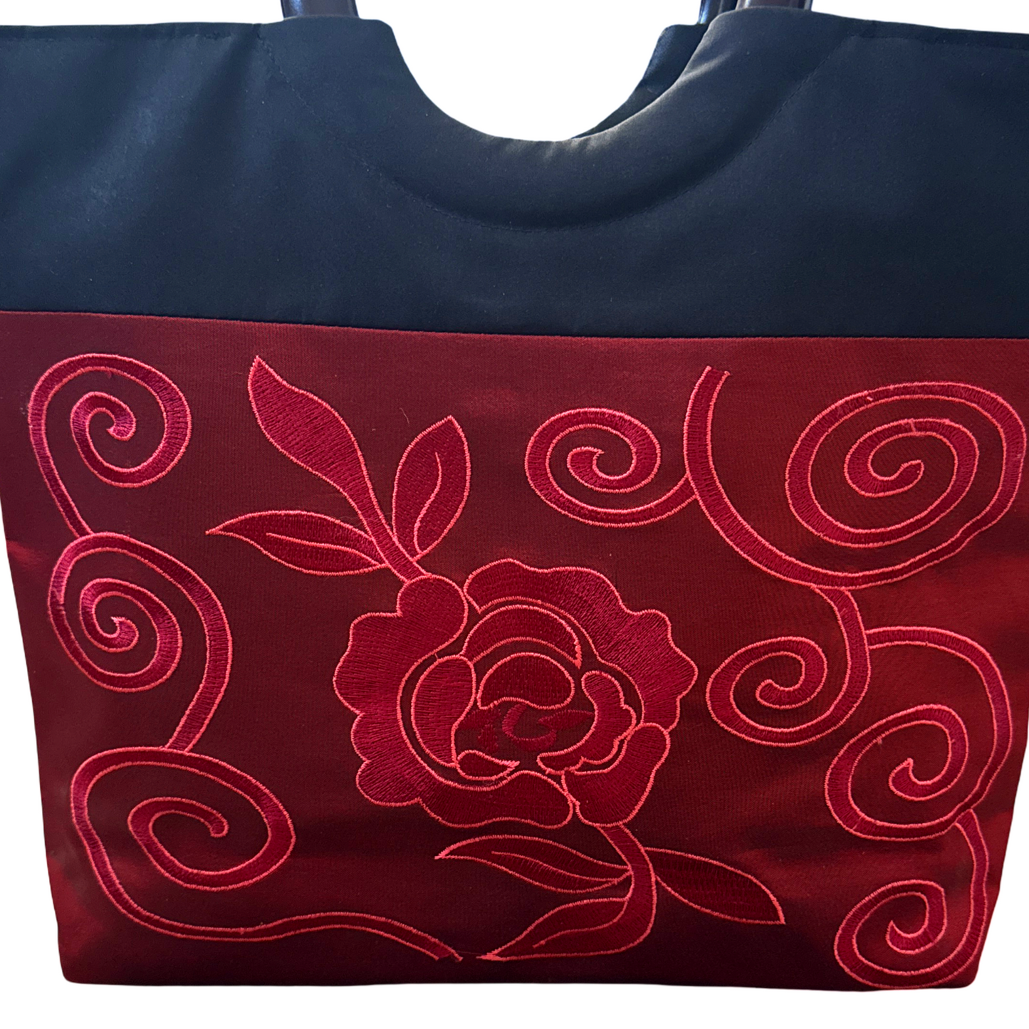 Vintage Silk Rose Embroidered Purse