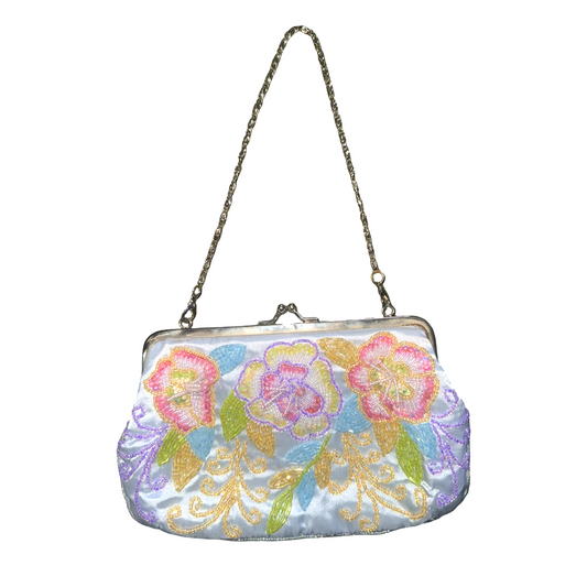 Vintage Multi Color Beaded Shoulder Bag