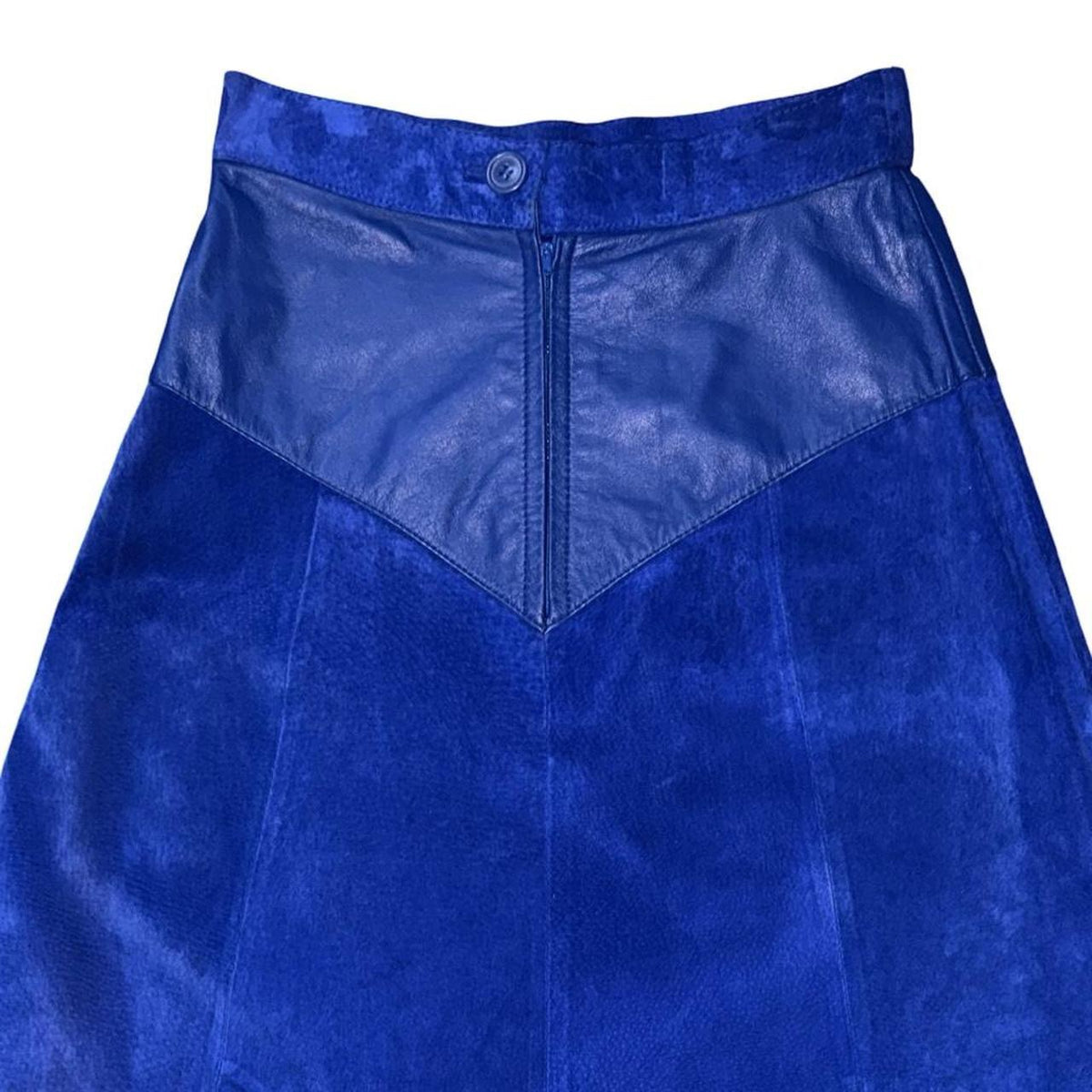 Vintage Leather Suede Maxi Skirt