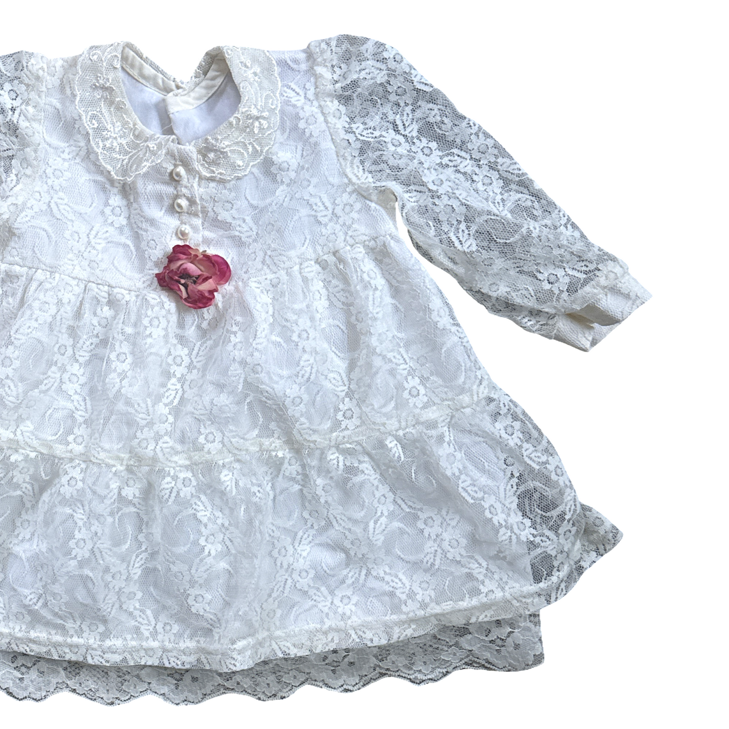 Vintage Little Girls Lace Dress