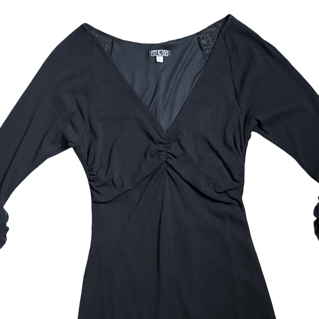 Vintage 90s Flare Sleeve Mini Dress