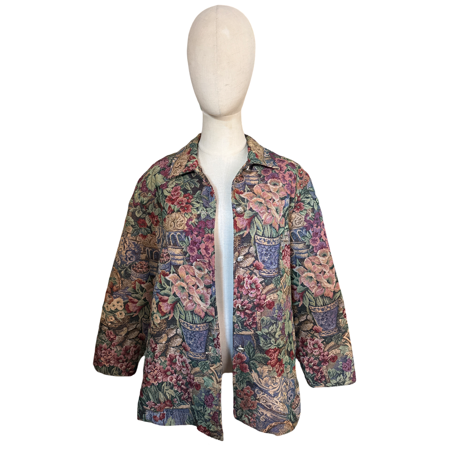 Vintage Tapestry Button Up Jacket