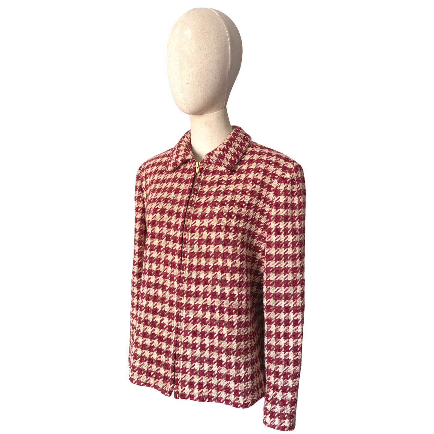 Vintage Gingham Houndstooth Jacket