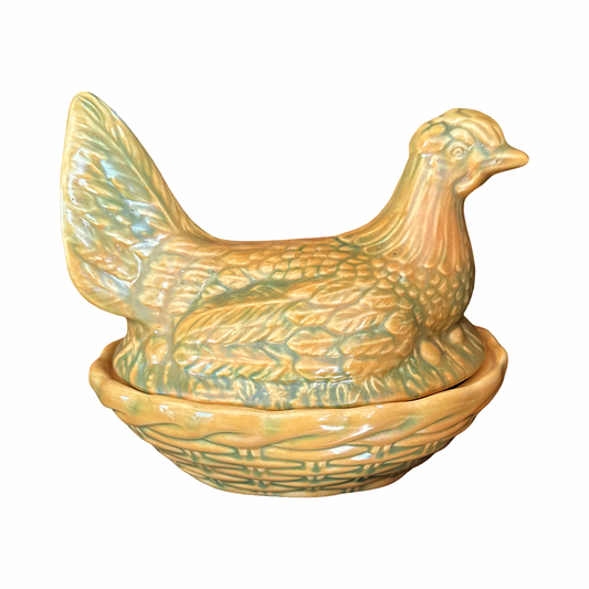 Vintage Ceramic Hen on a Nest