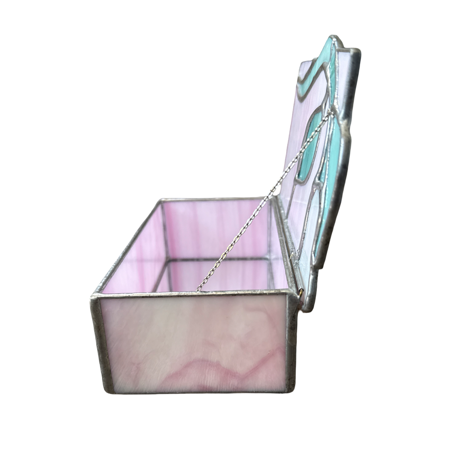Vintage Stained Glass Trinket Box