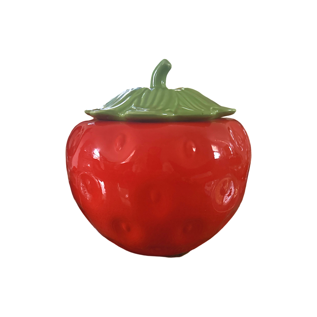 Vintage Ceramic Strawberry Canister
