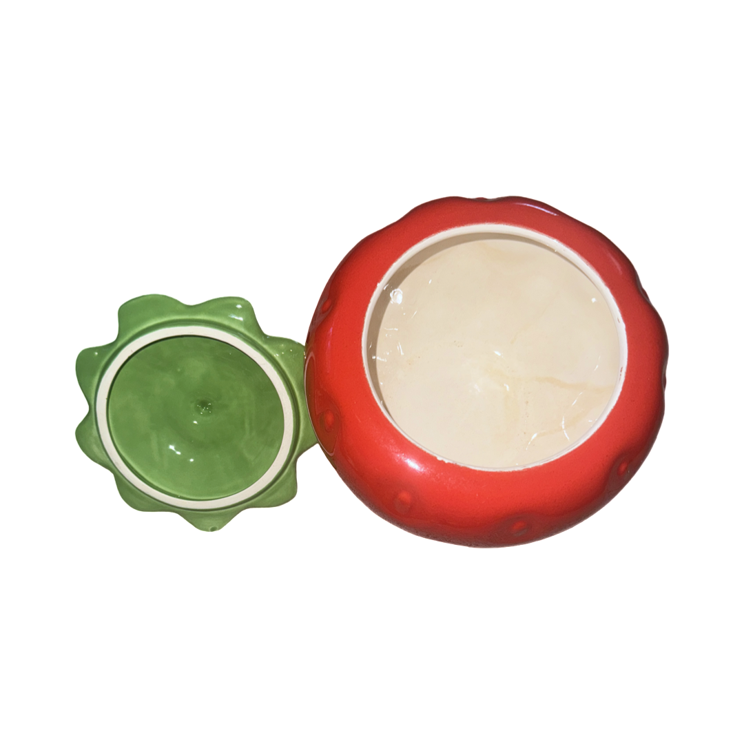 Vintage Ceramic Strawberry Canister