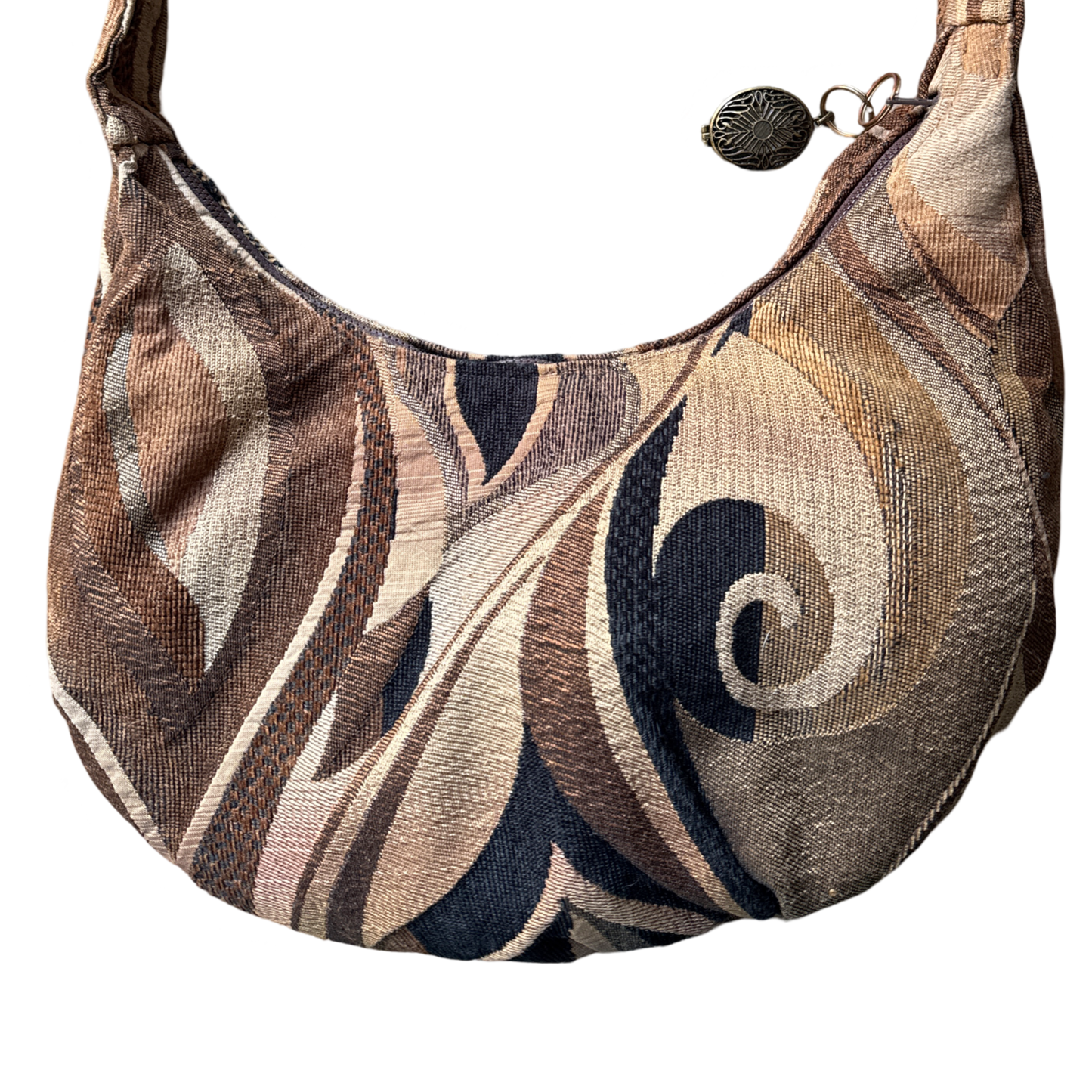 Abstract Swirl Printed Shoulder Bag