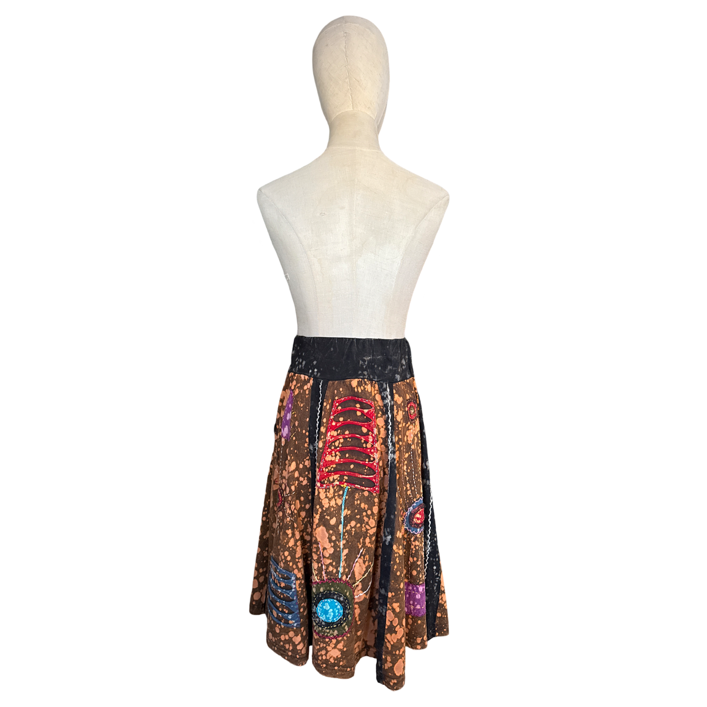 Boho Embroidered Skirt