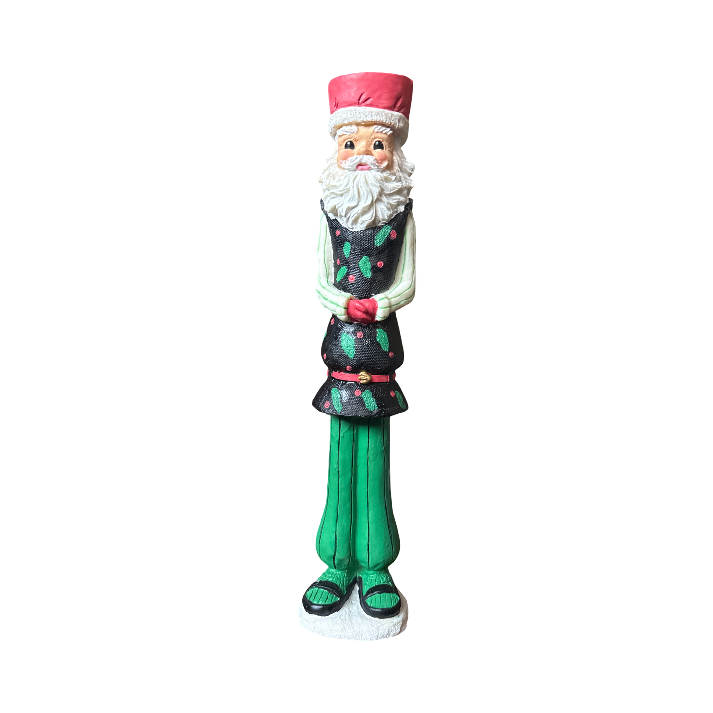 Vintage Christmas Santa Candle Holder