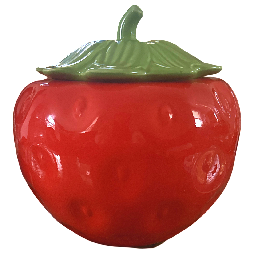 Vintage Ceramic Strawberry Canister
