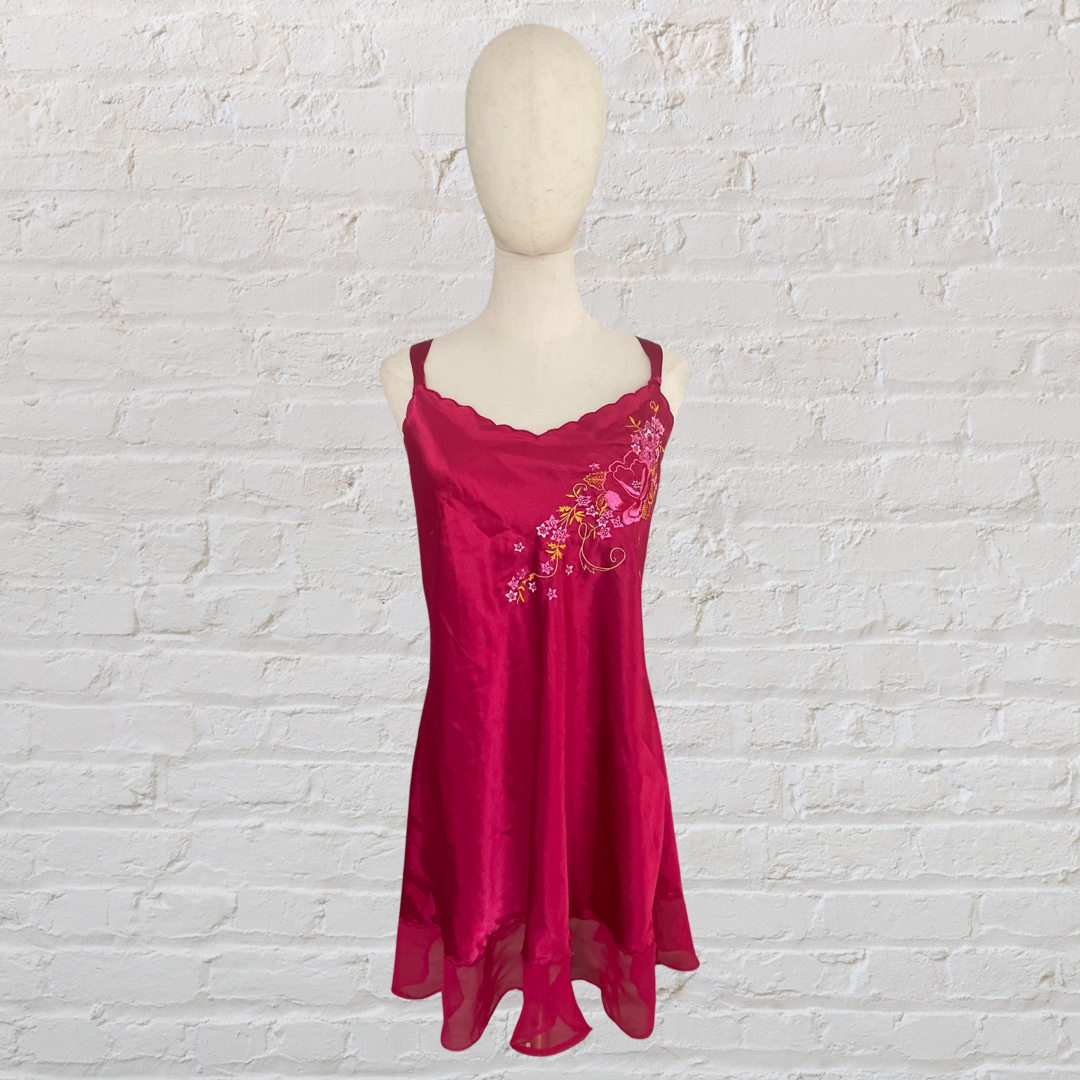 Floral Embroidered Slip Dress – Halsey Vintage