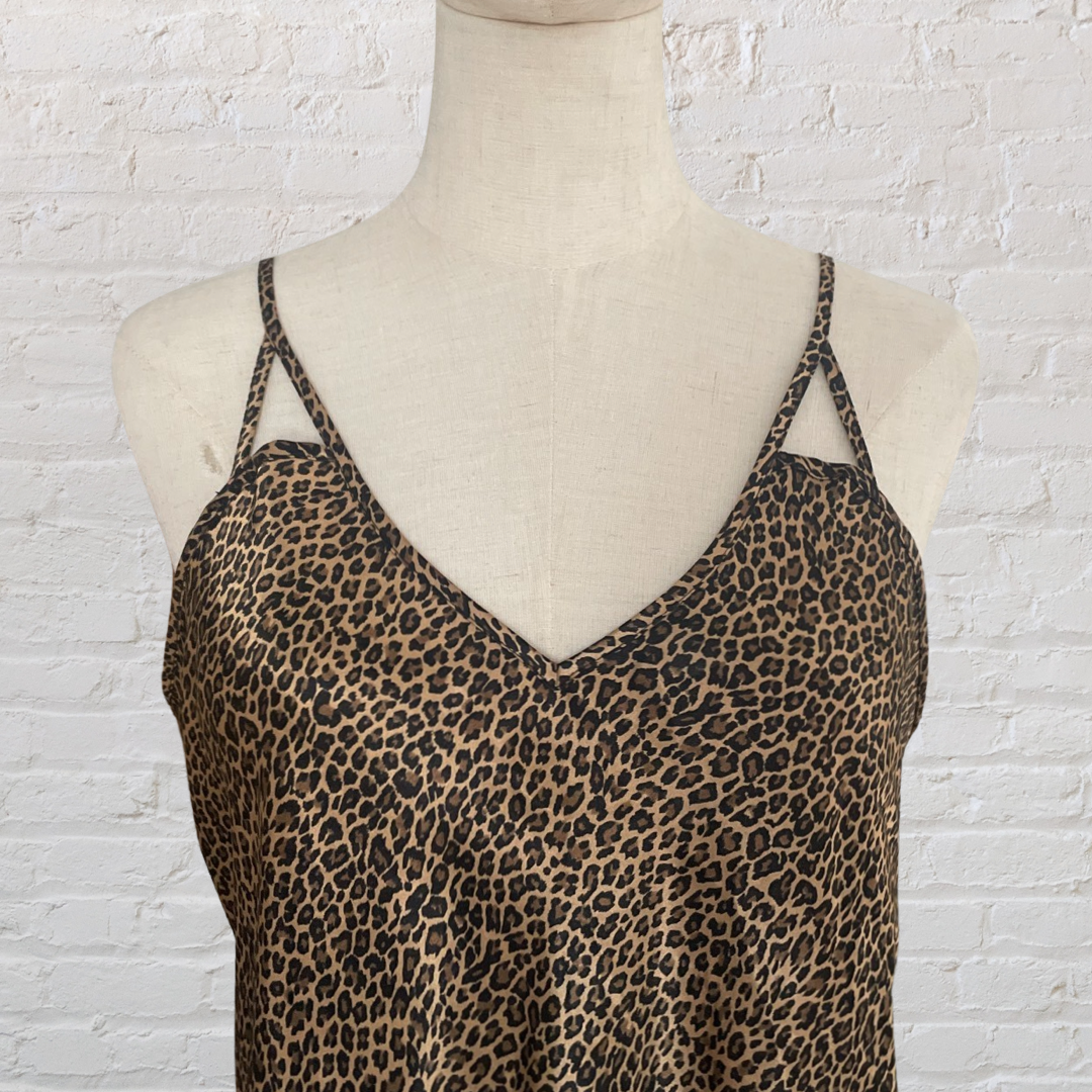 Vintage Y2K Cheetah Printed Slip Dress