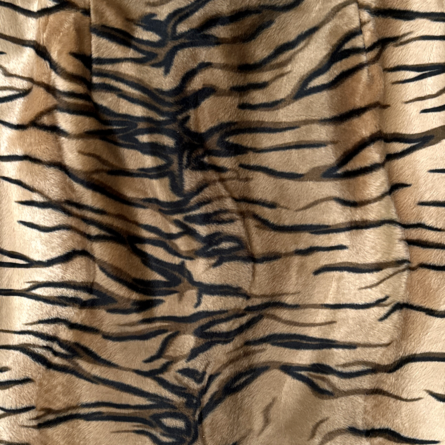 Vintage Tiger Print Faux Fur Mini Skirt