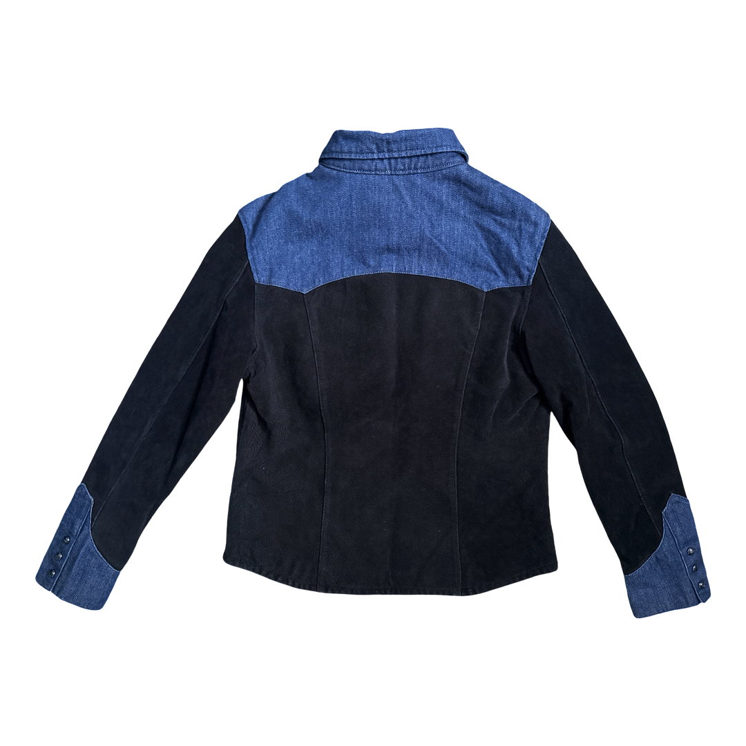 Vintage 90s Denim Suede Jacket