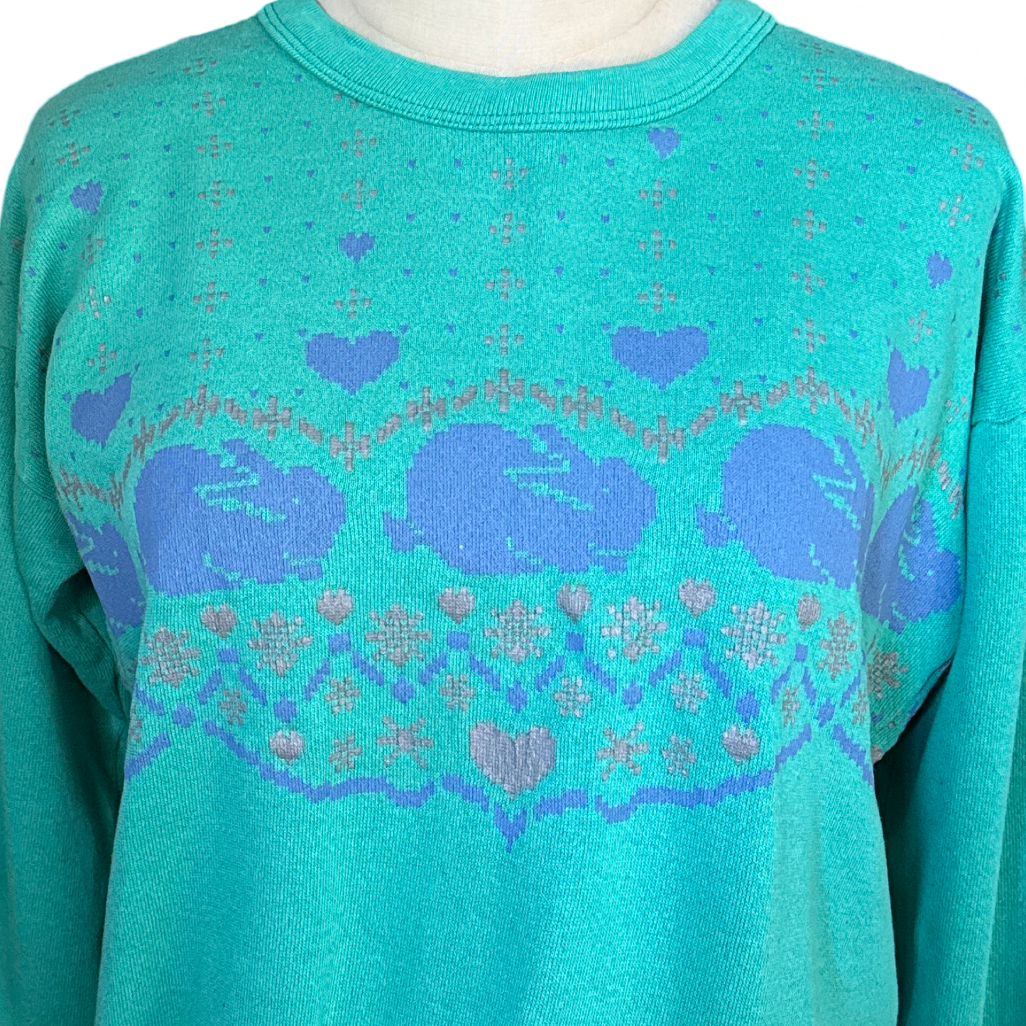 Vintage Bunny Heart Sweatshirt