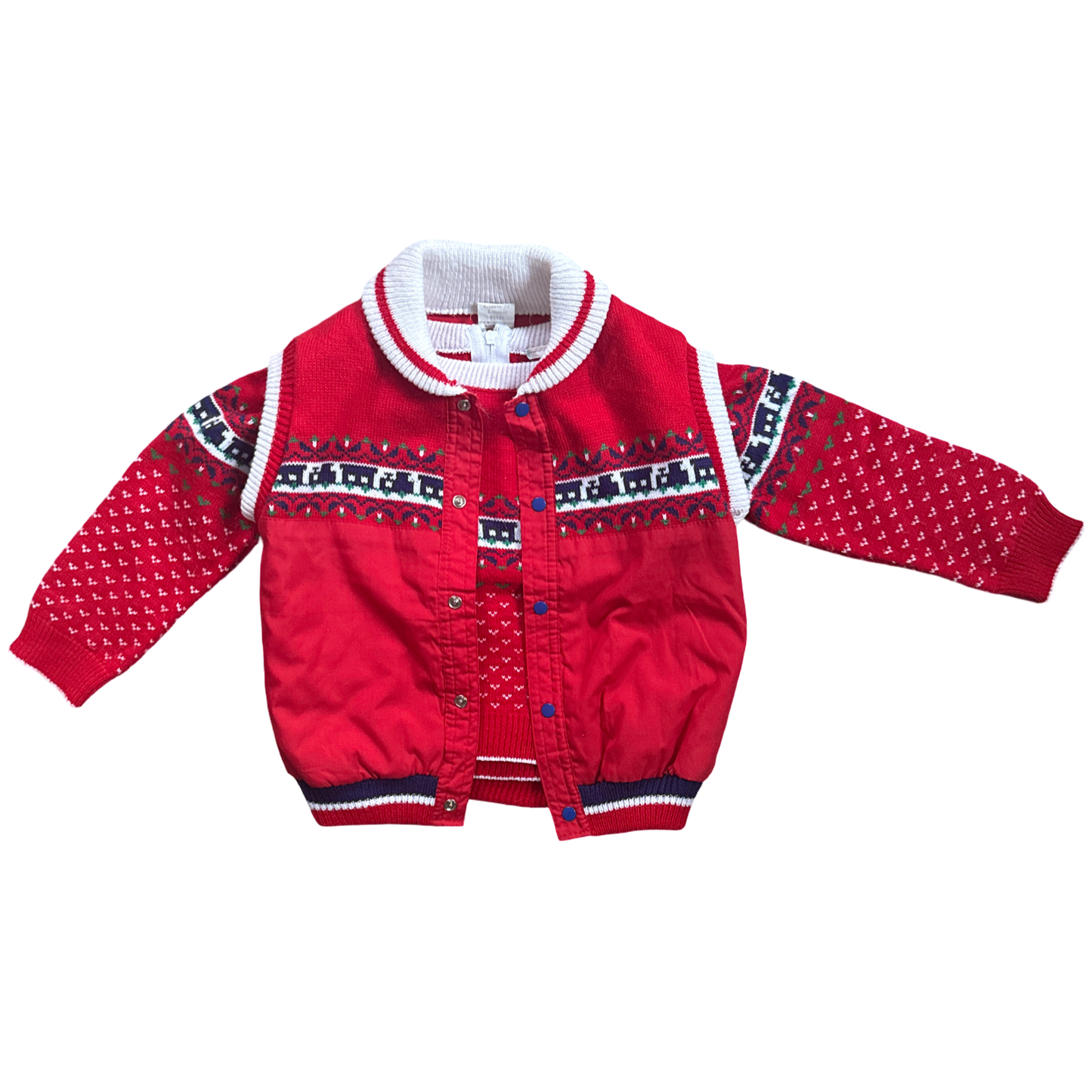 Vintage Boys Train Sweater Vest Set