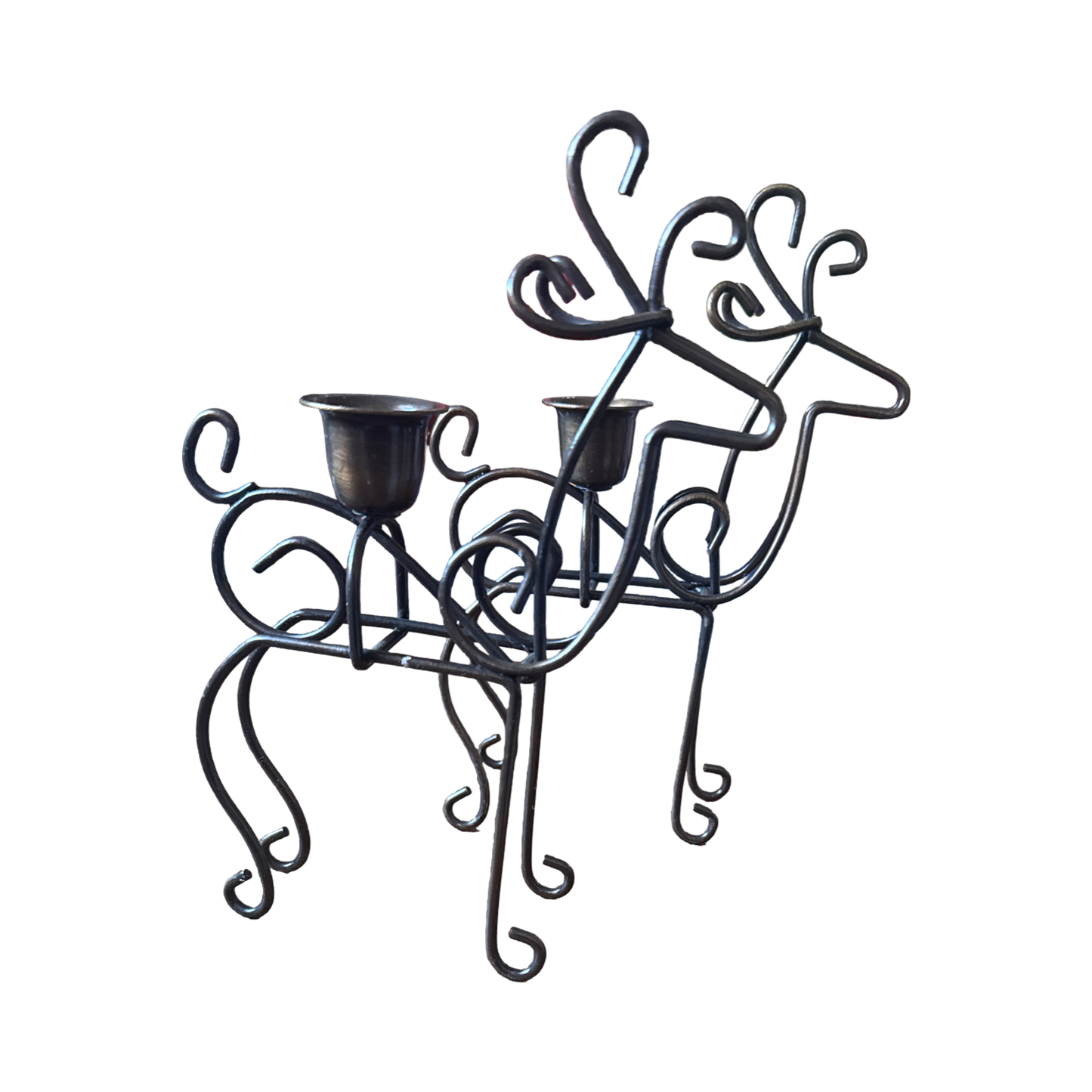 Vintage Reindeer Candle Holders