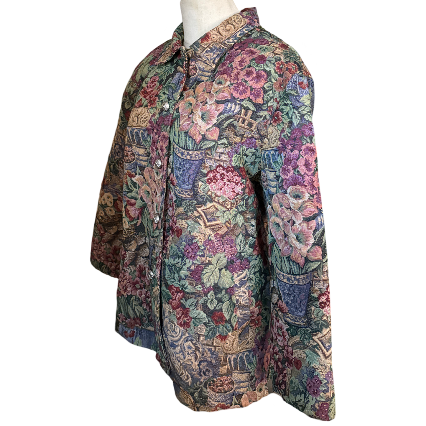 Vintage Tapestry Button Up Jacket