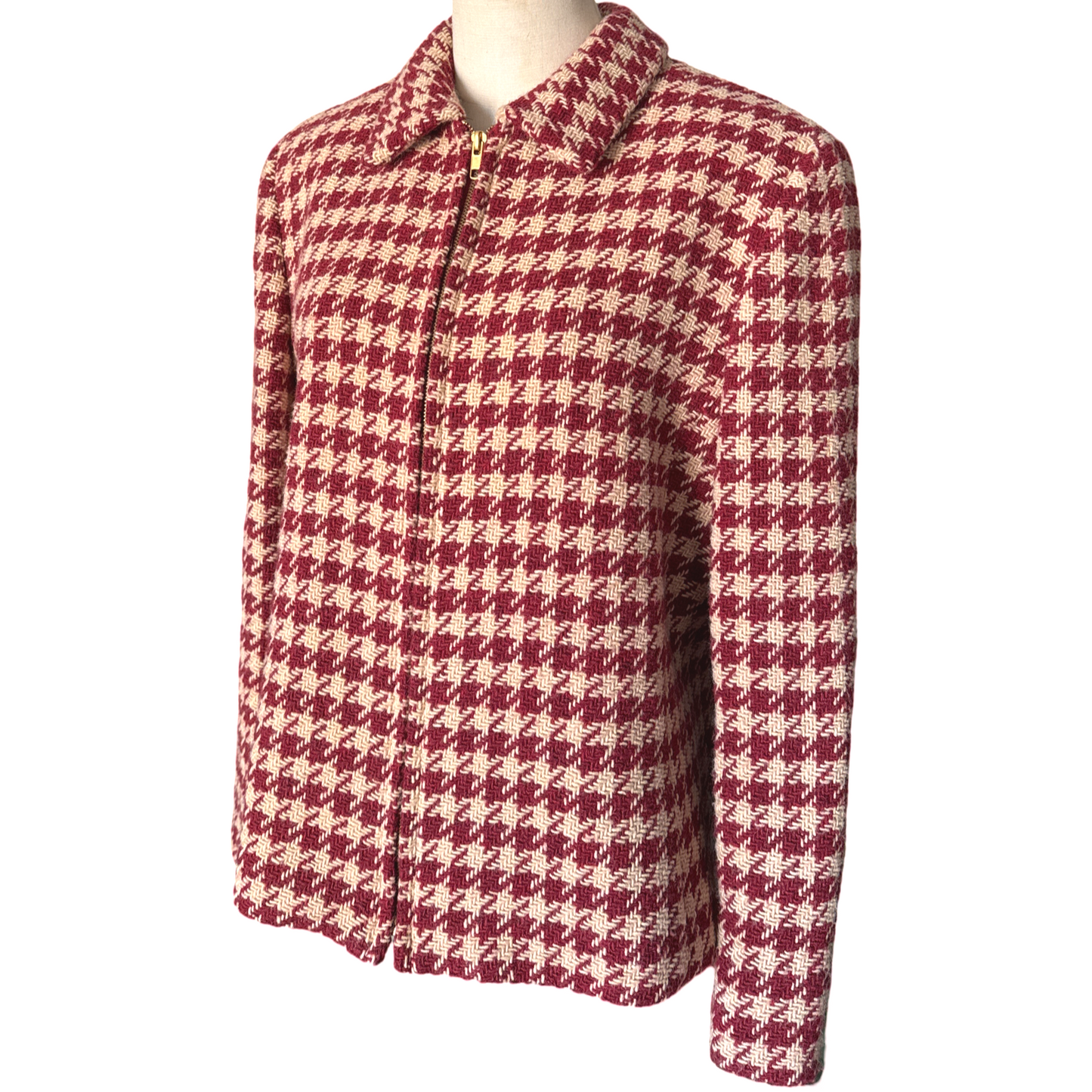 Vintage Gingham Houndstooth Jacket